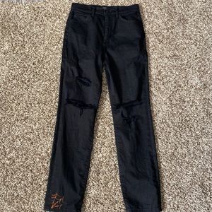 Joe’s jeans high rise black straight ankle jeans size 26